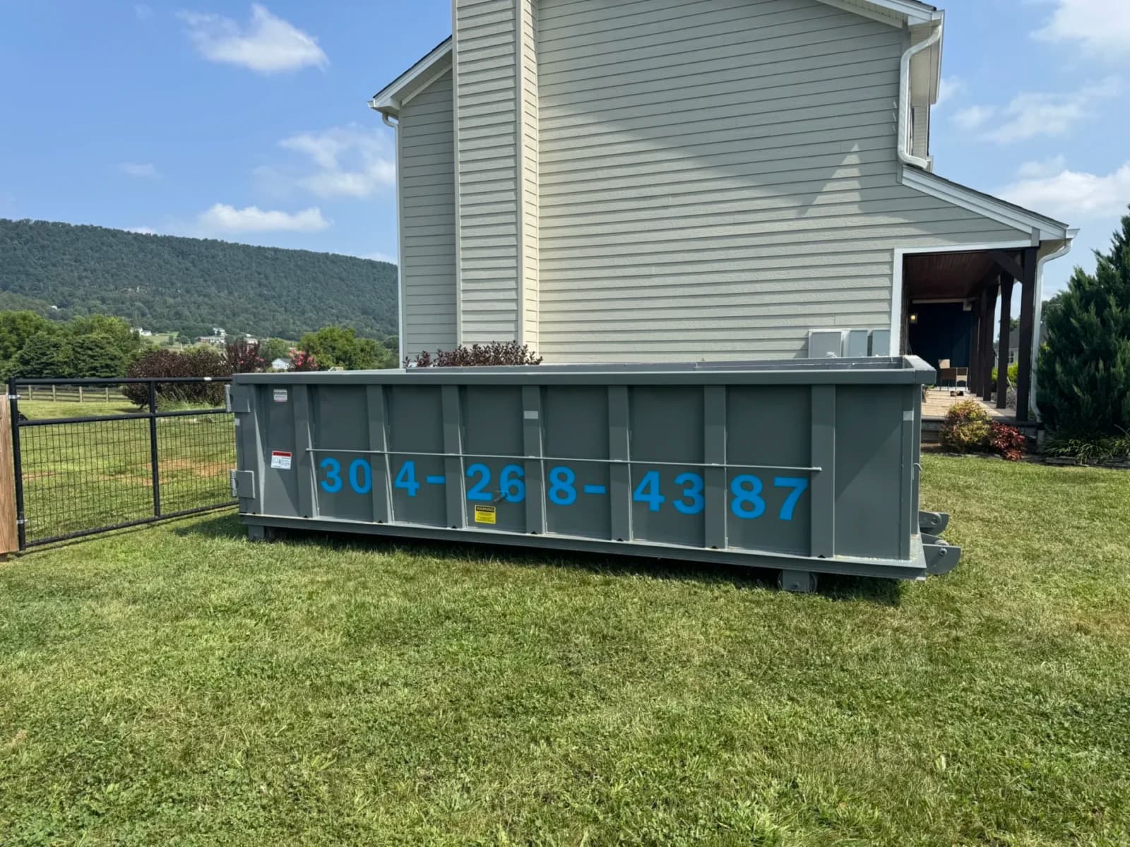 Triple Crown roll-off container placed at a site